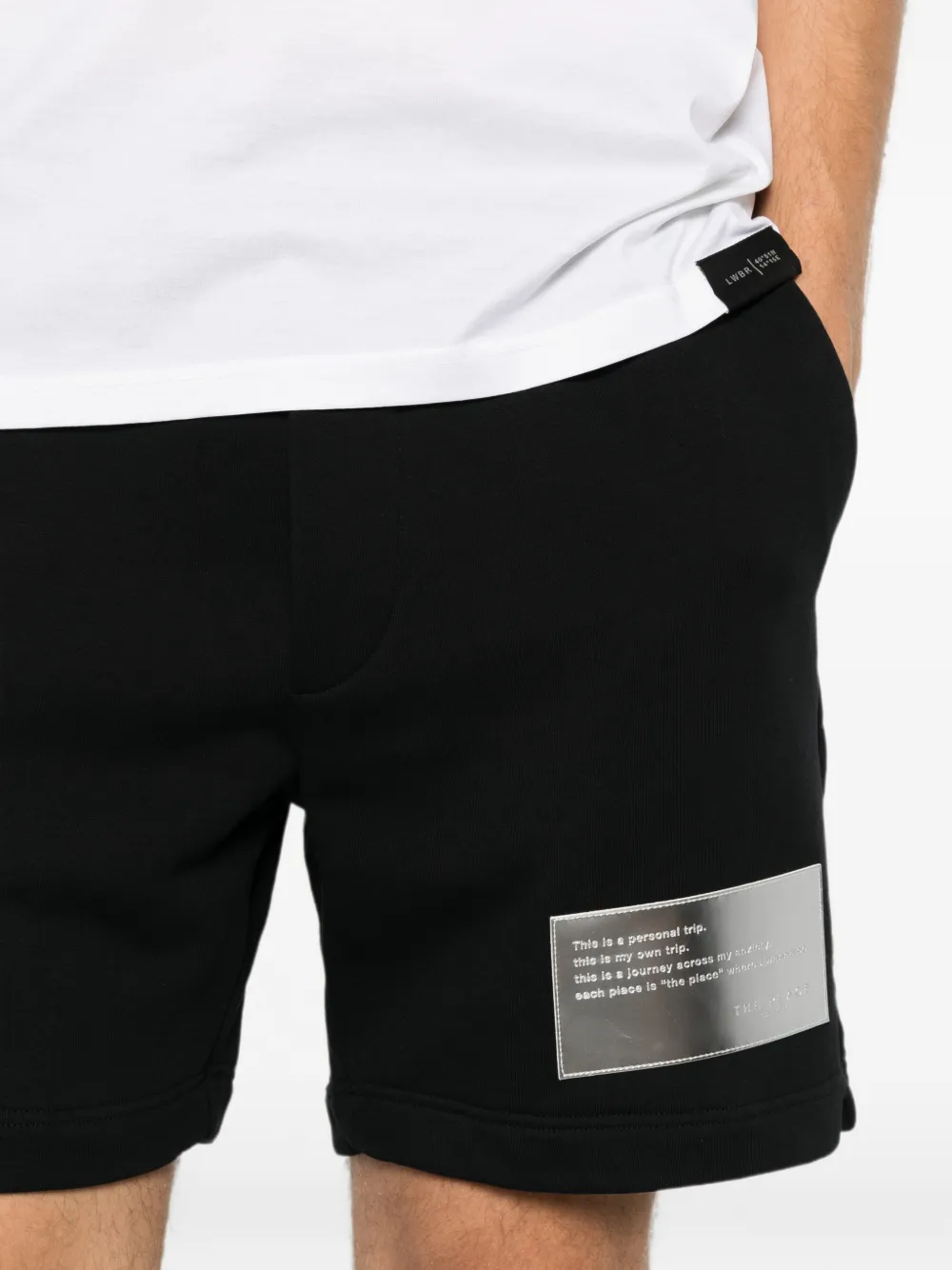 Low Brand Shorts met logopatch Zwart