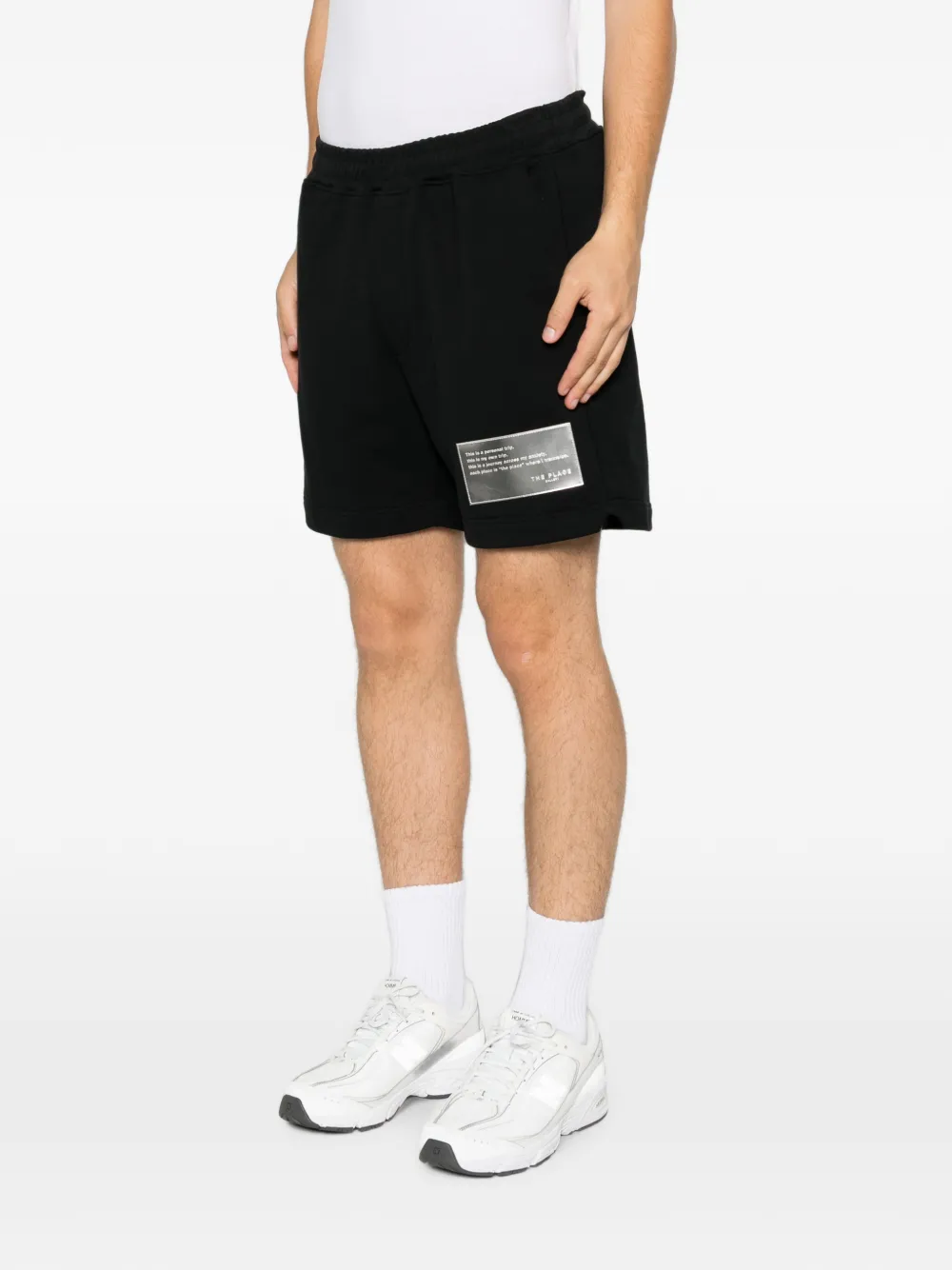 Low Brand Shorts met logopatch Zwart