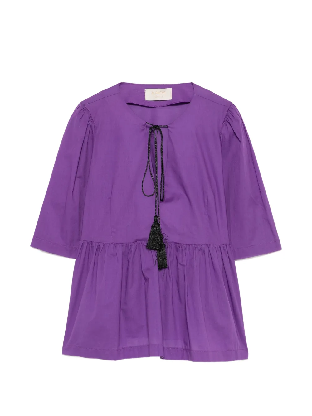 kaos tassel-detail peplum blouse - Violett