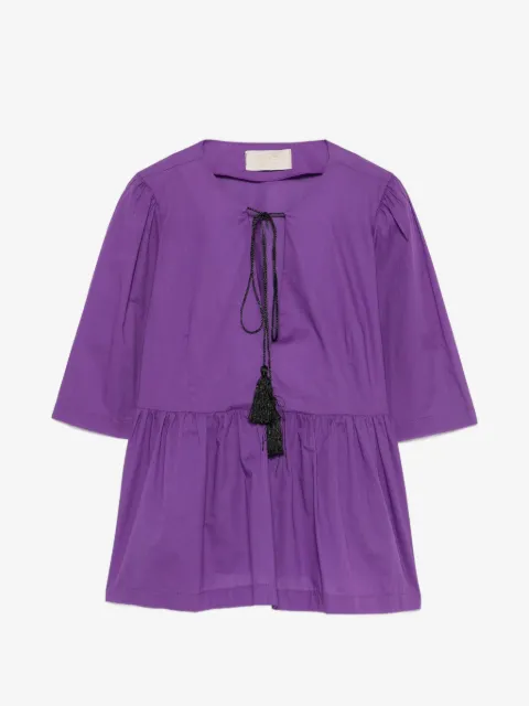 kaos tassel-detail peplum blouse