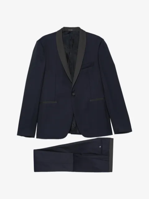 Tagliatore shawl-lapel single-breasted wool suit