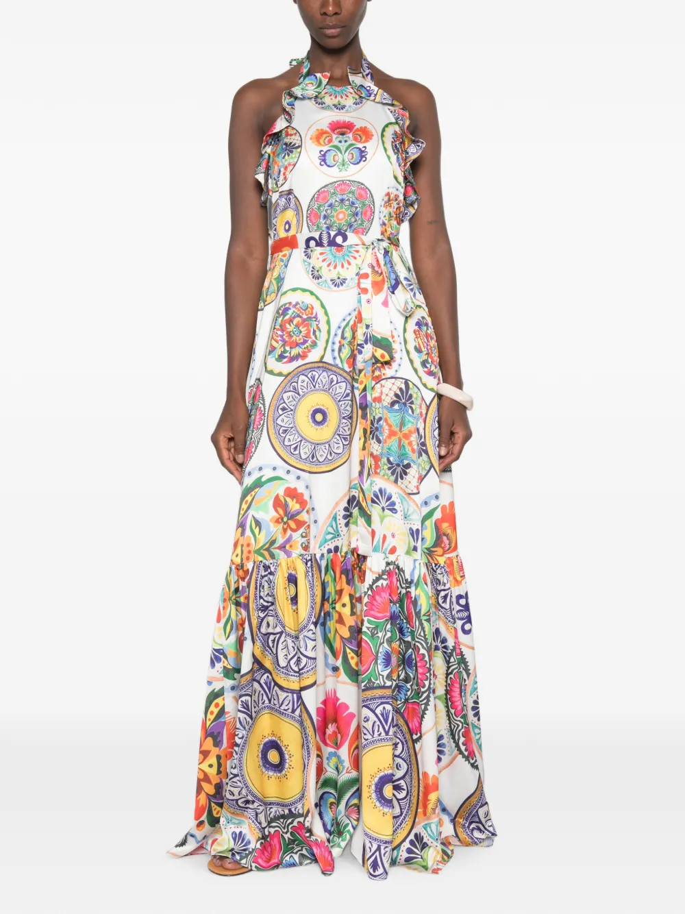 TWINSET Maxi-jurk met print Wit