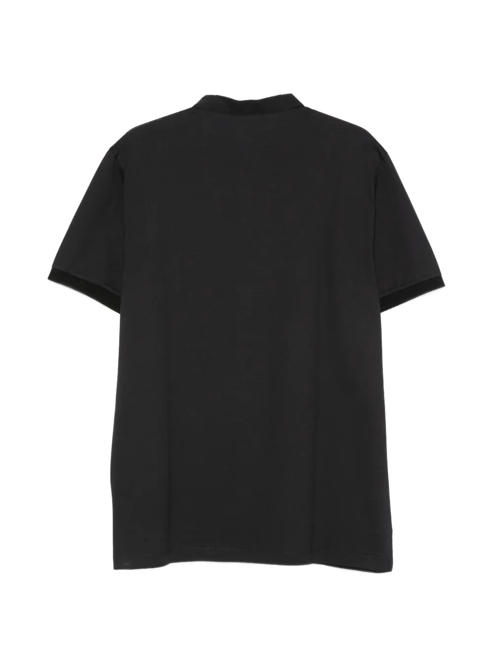 DONDUP Poloshirt met geribbelde afwerking Zwart