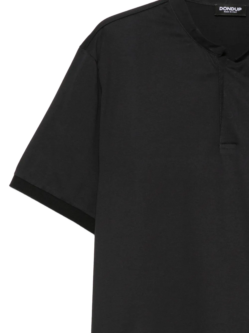 DONDUP Poloshirt met geribbelde afwerking Zwart