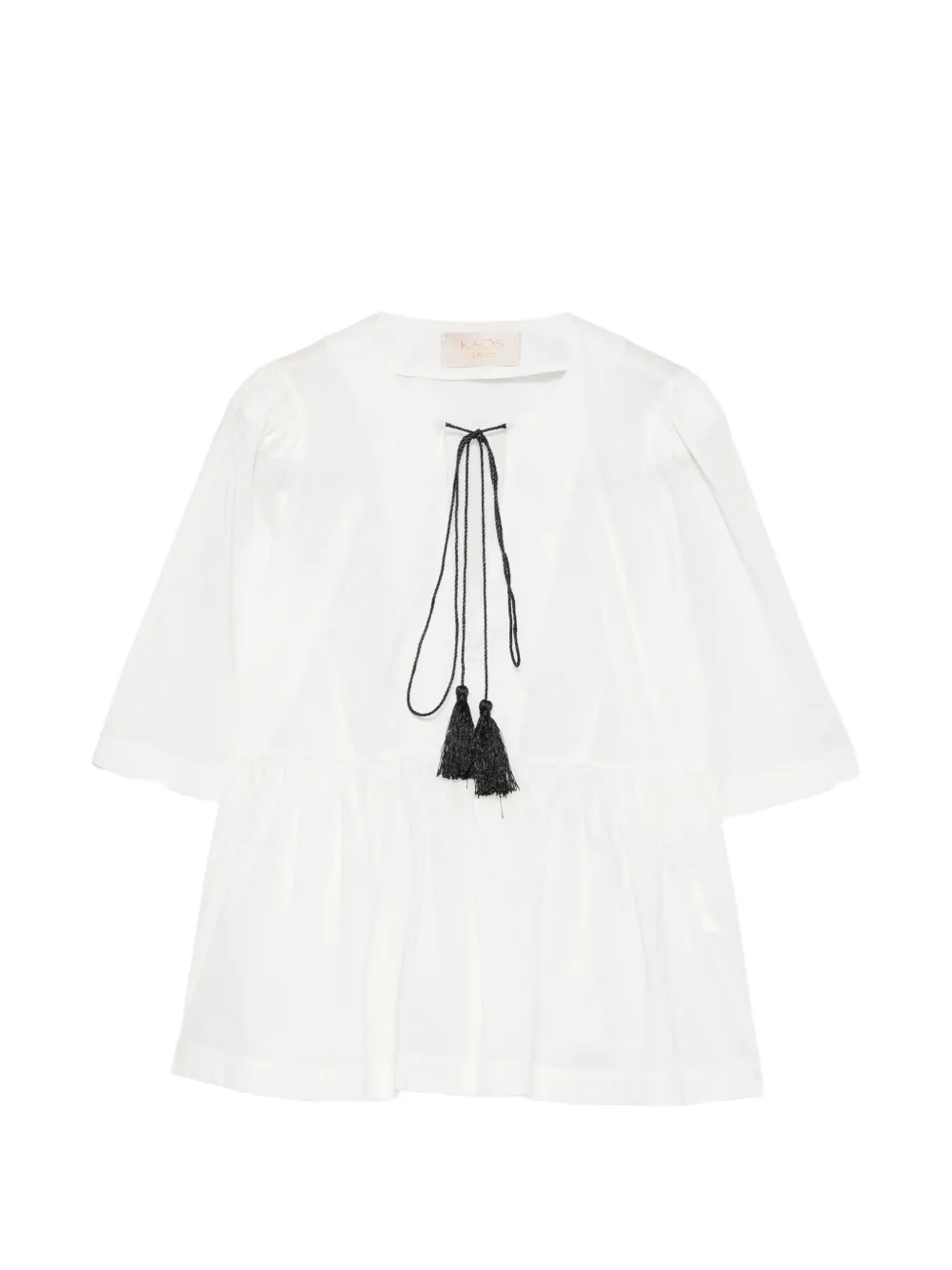 kaos tassel-detail peplum blouse - Weiß