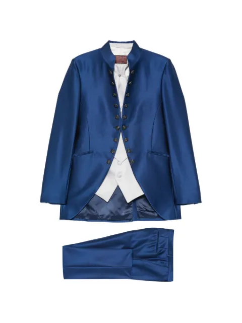 Carlo Pignatelli mandarin-collar suit (set of four)
