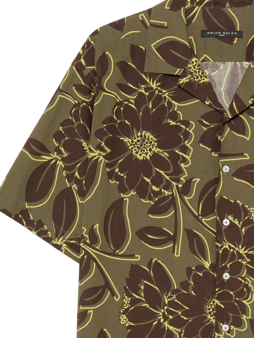 Brian Dales Overhemd met bloemenprint Groen