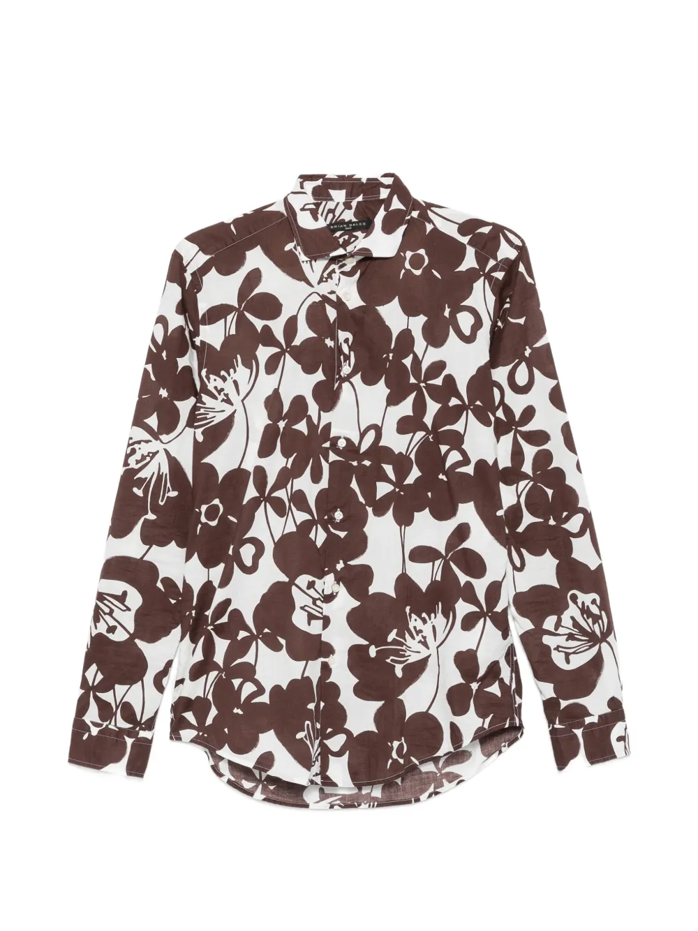 Brian Dales floral-print shirt - Marrone