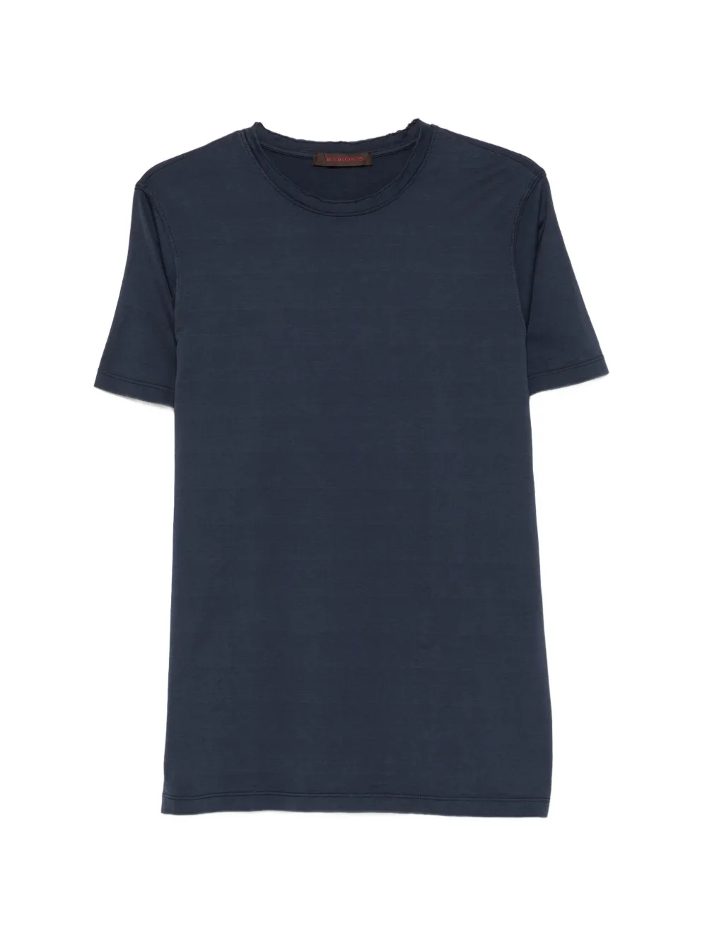 Jeordie's raw-edge short-sleeve cotton T-shirt - Blau