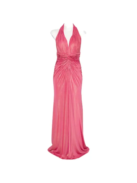 Allure ruched metallic-effect dress