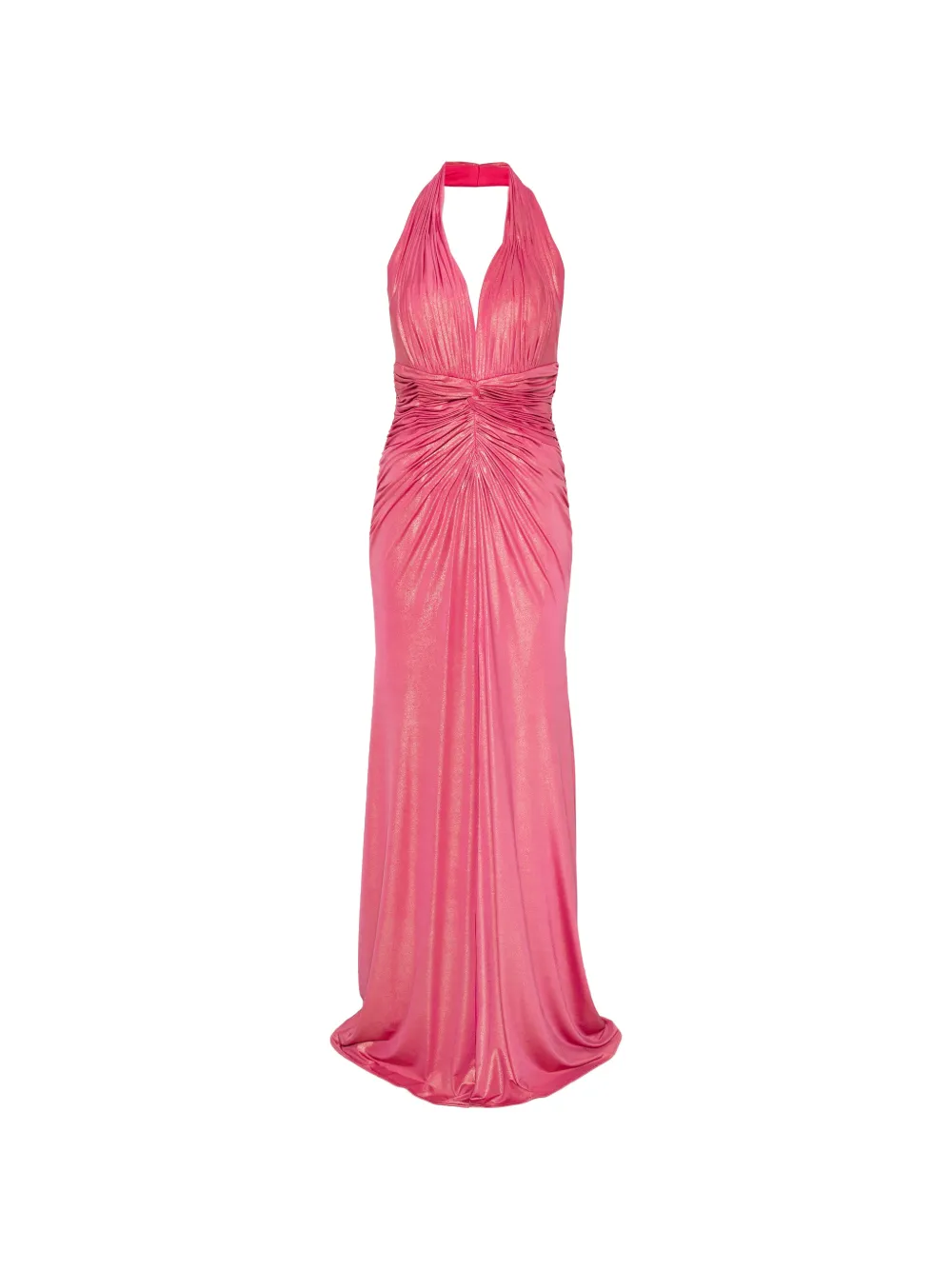 Allure ruched metallic-effect dress - Rosa