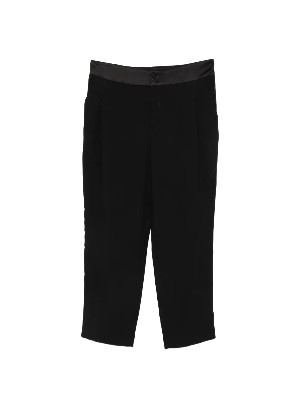 Hanita satin-waistband cropped trousers