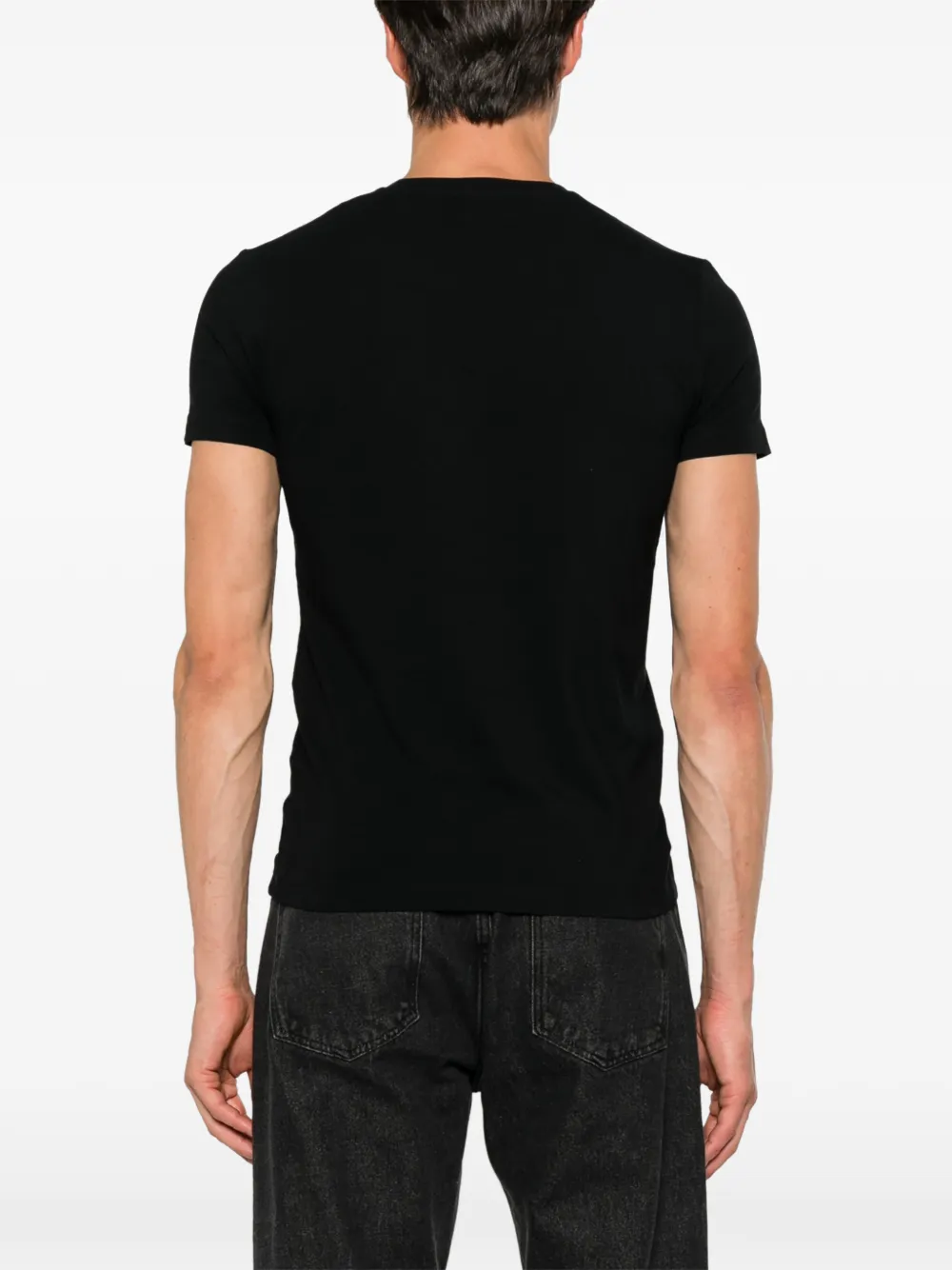DONDUP Katoenen T-shirt met logoprint Zwart