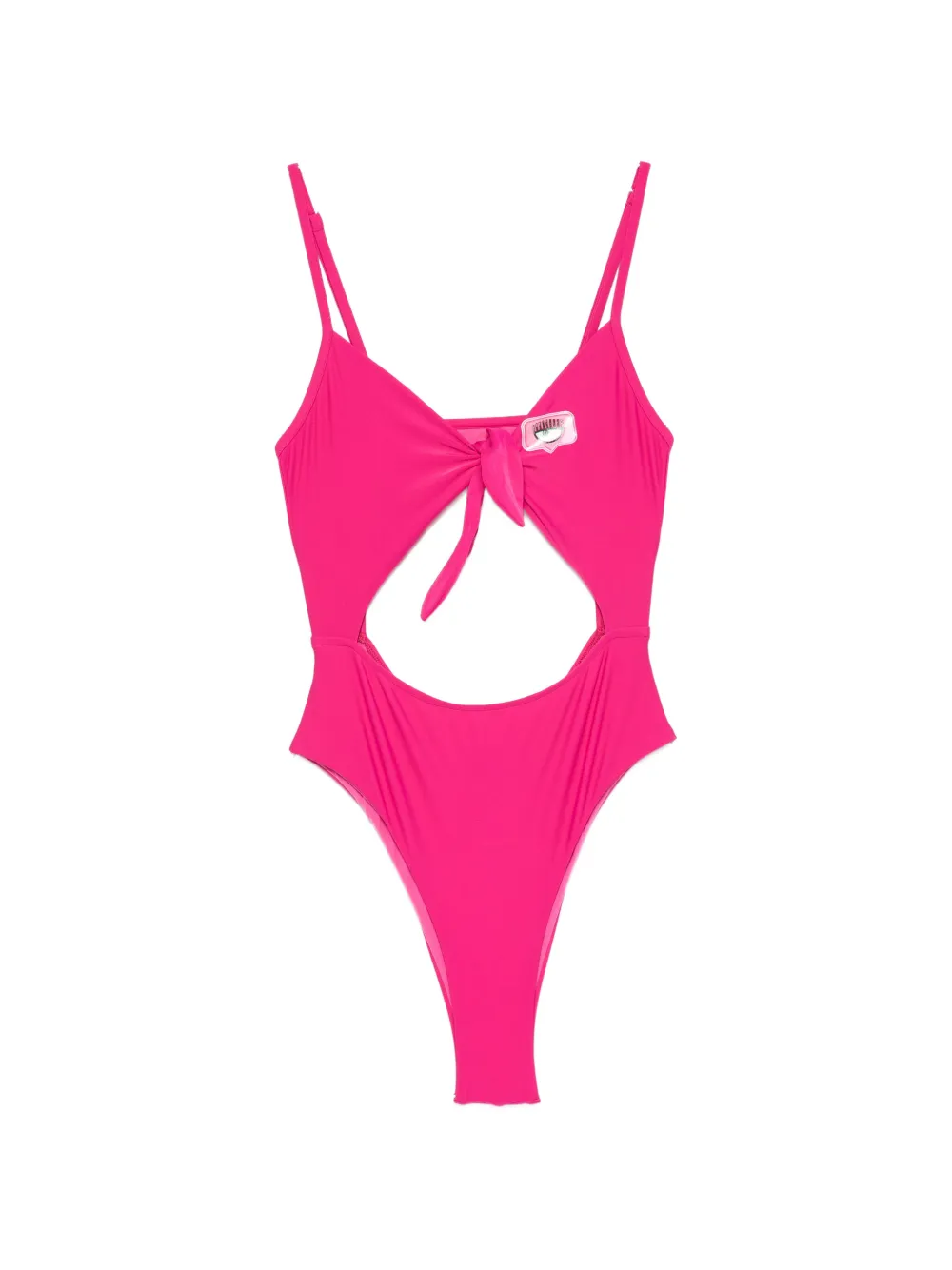 Chiara Ferragni cut-out tie-front swimsuit - Rosa