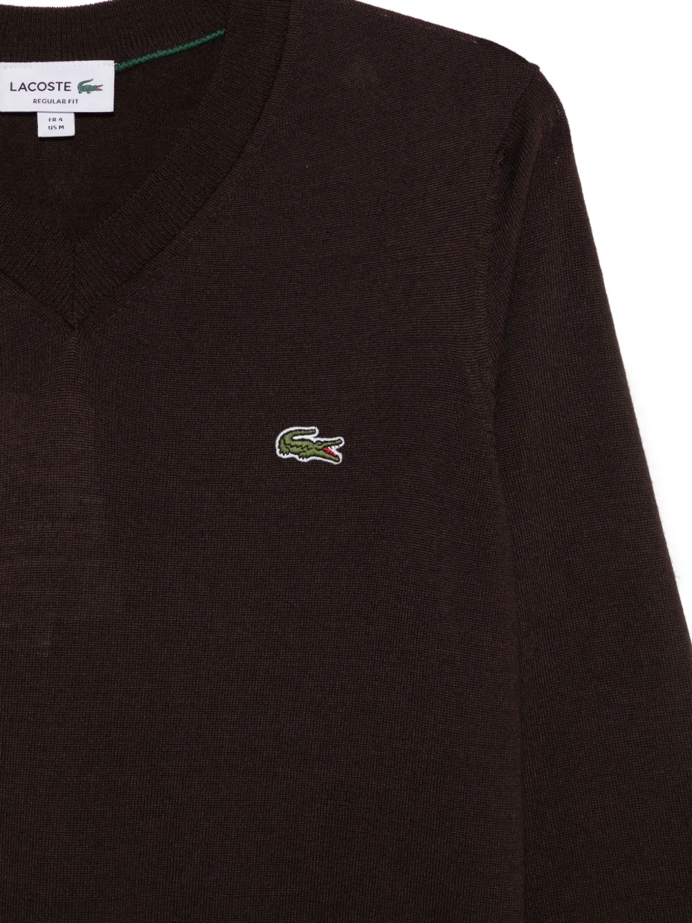 Lacoste Trui met logopatch Bruin
