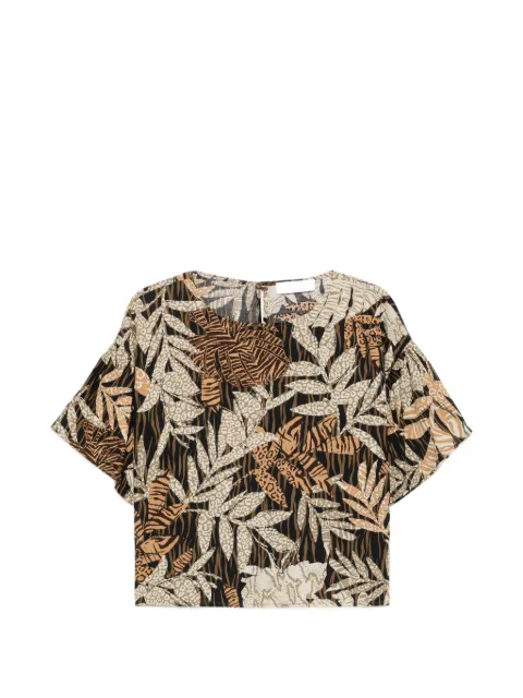 kaos leaf-pattern blouse