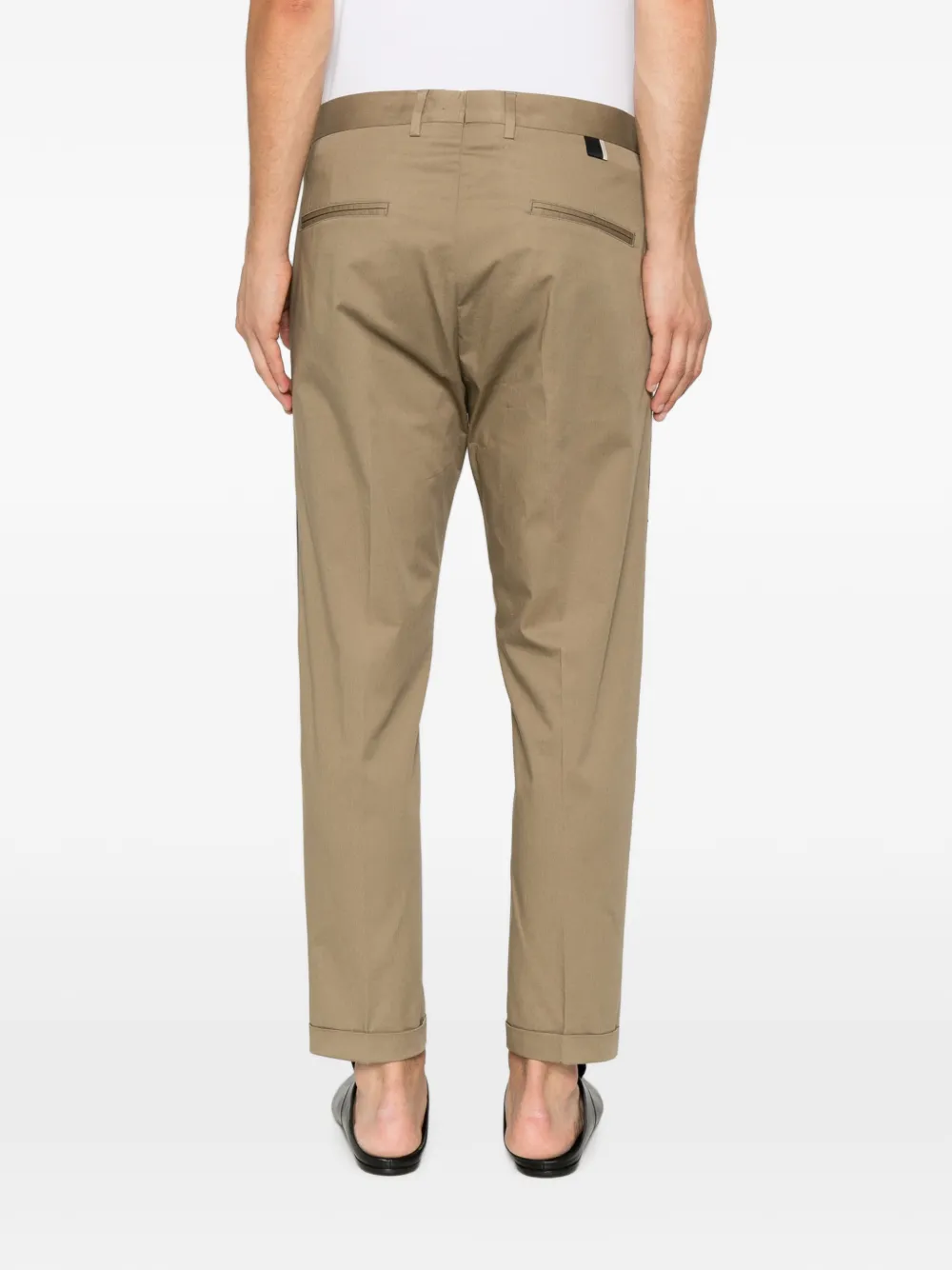 Low Brand Broek met omgeslagen pijpen en afwerking Beige