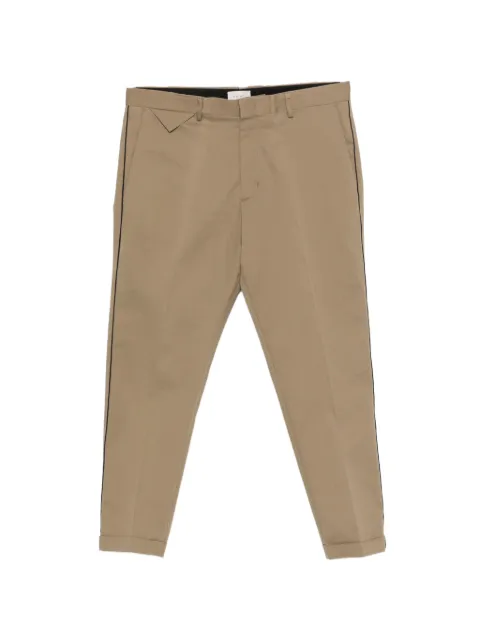 Low Brand piped-trim turn-up trousers