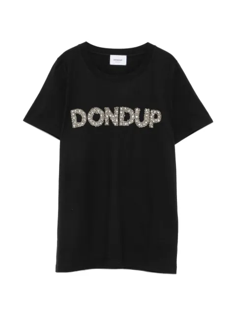 DONDUP crystal-embellished logo-detail cotton T-shirt