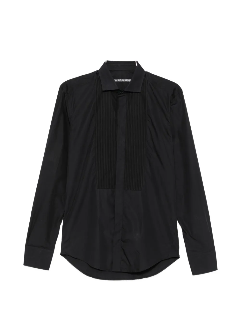 Brian Dales pleated bib-front shirt - Nero
