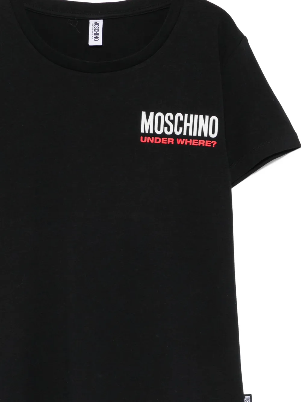 Moschino Katoenen T-shirt met logoprint Zwart
