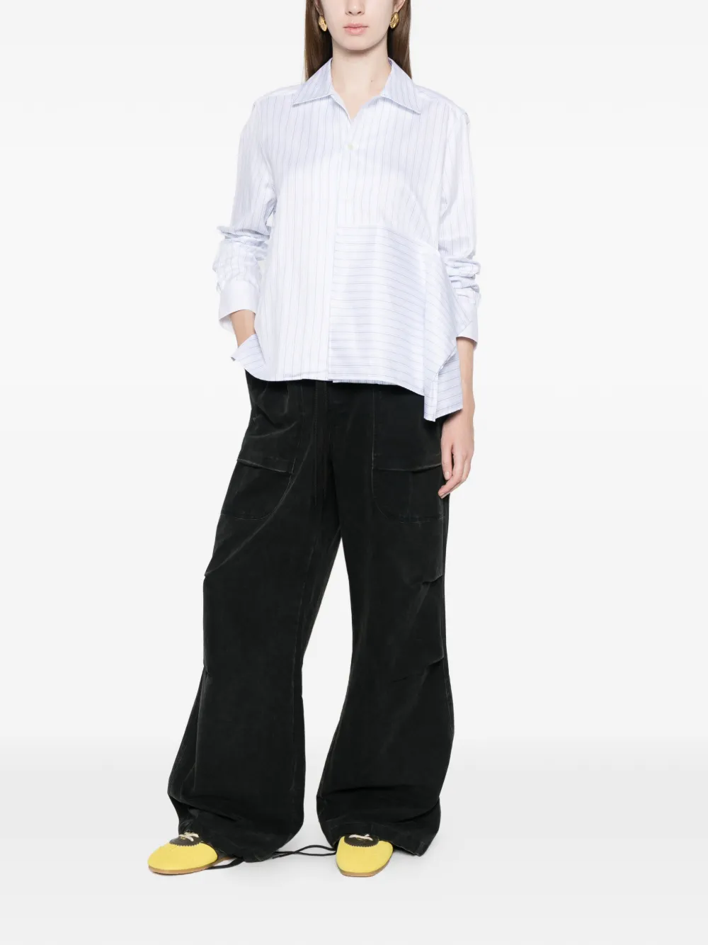  Jw Anderson Striped Panel Shirt - White 