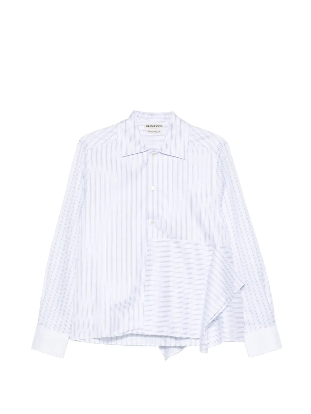 JW Anderson Camicia con inserti a righe - Bianco