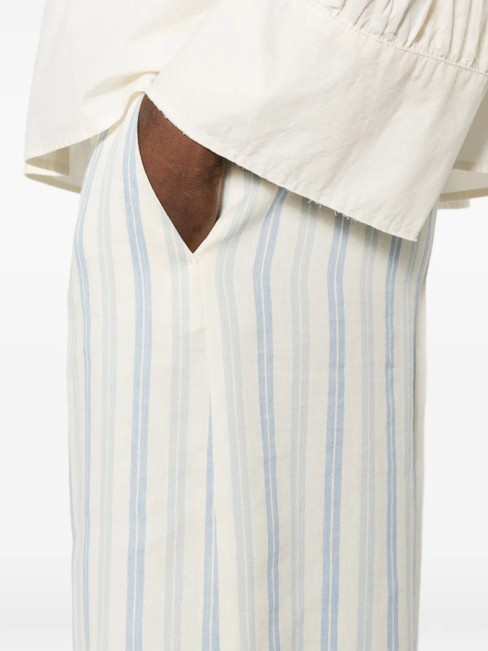 Berwich Broek met wijde pijpen Beige