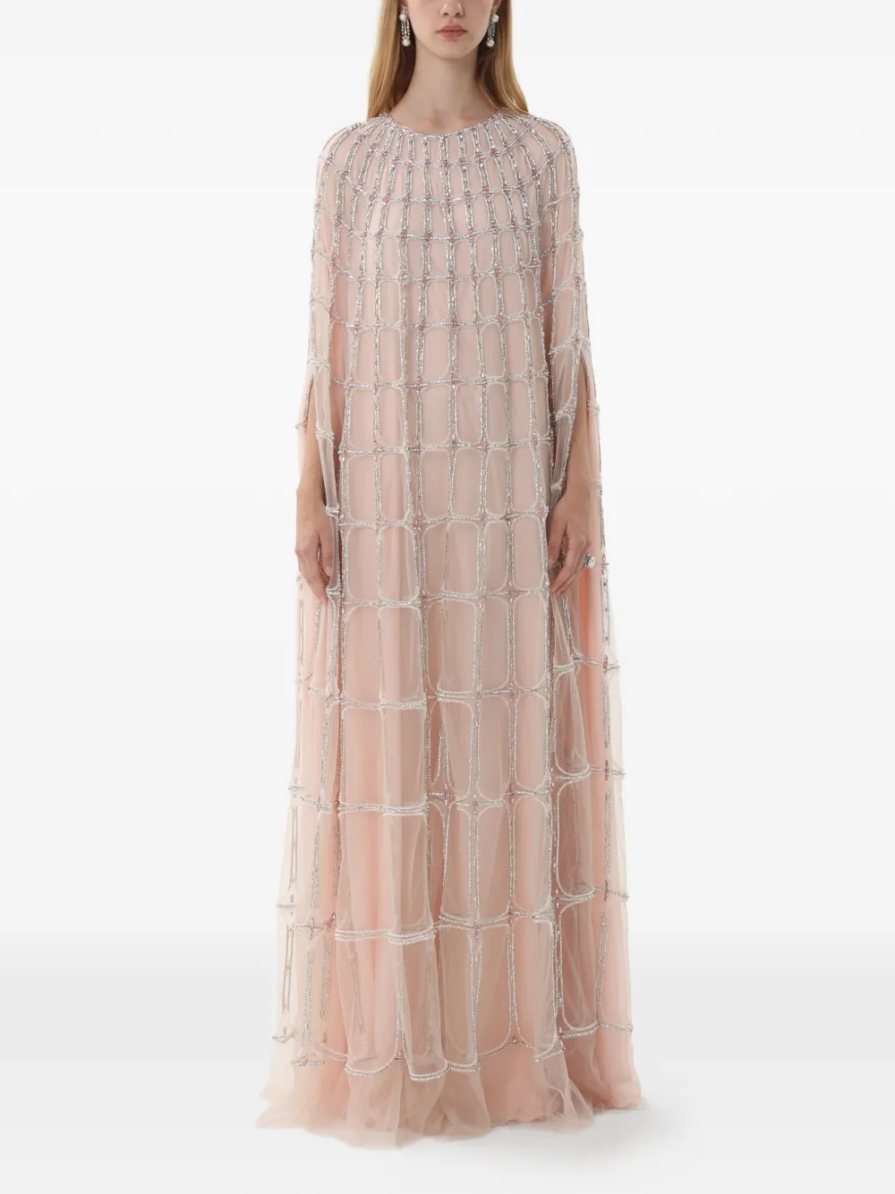 Dina Melwani crystal-embellished tulle gown - Rosa