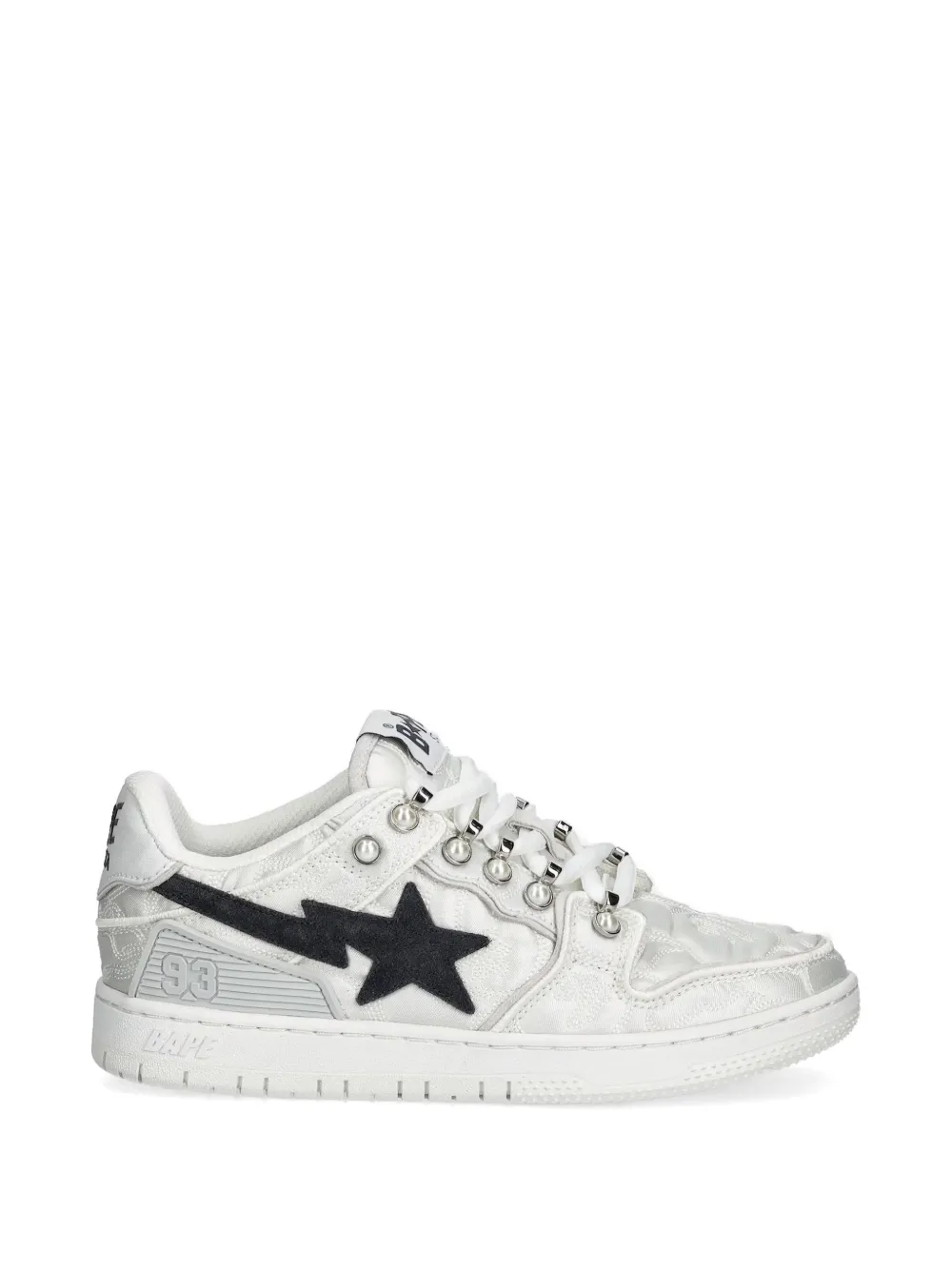 A BATHING APE Sneakers verfraaid met sterren Wit