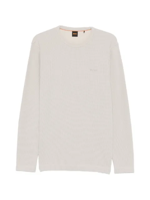 BOSS textured T-shirt