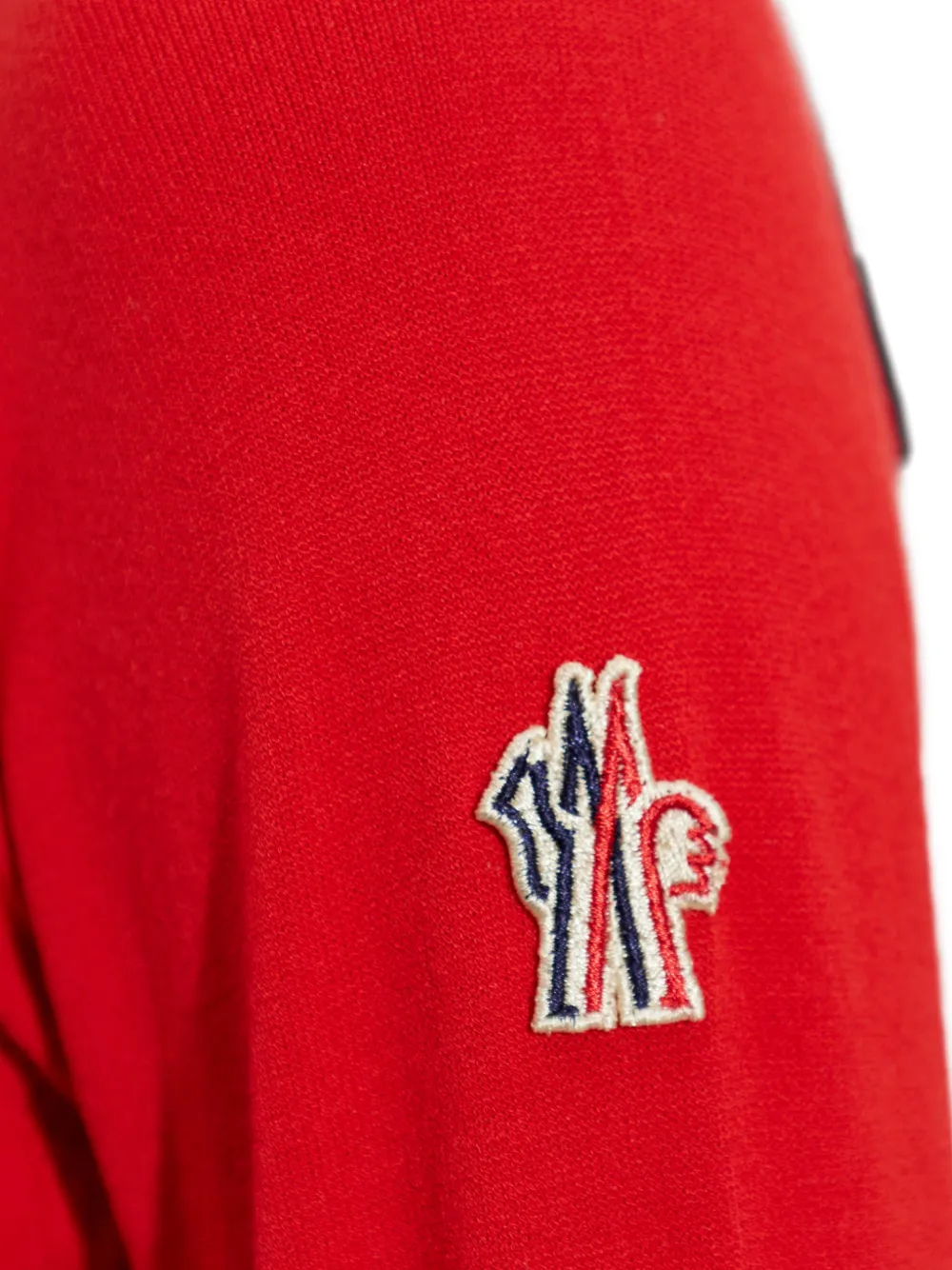 Moncler Grenoble Geribbelde top met logo Rood