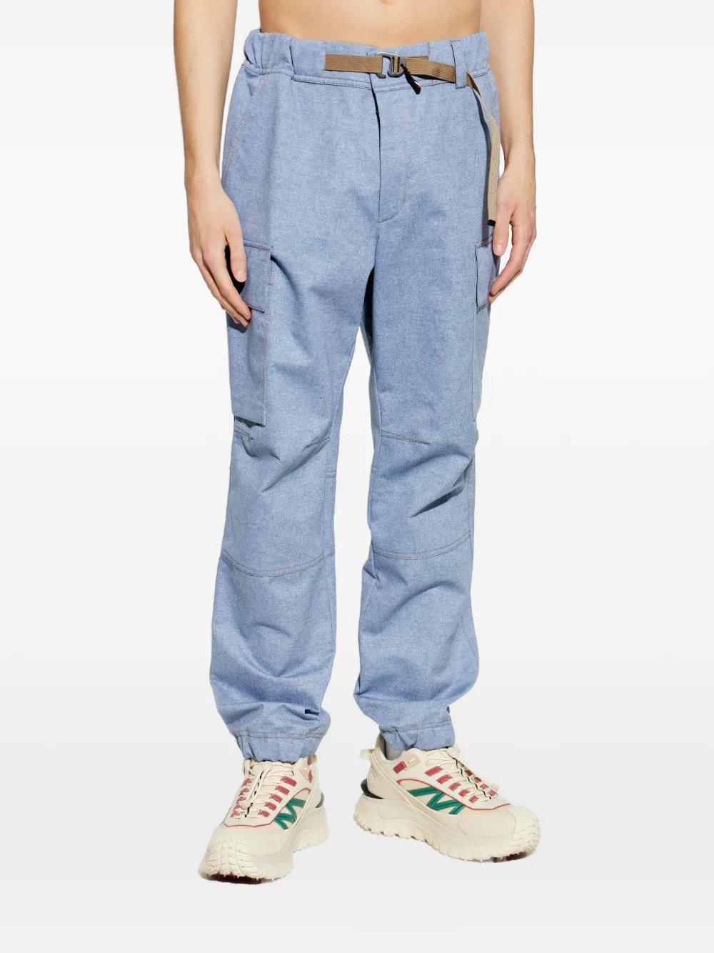 Moncler Grenoble Cargo broek met ceintuur Blauw