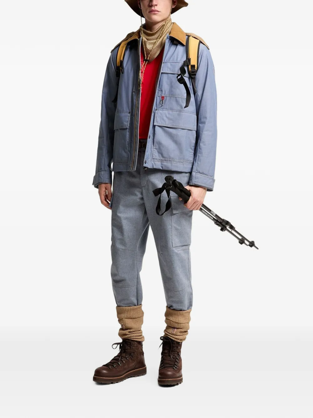 Moncler Grenoble Belt Cargo Trousers in Blue, view 2