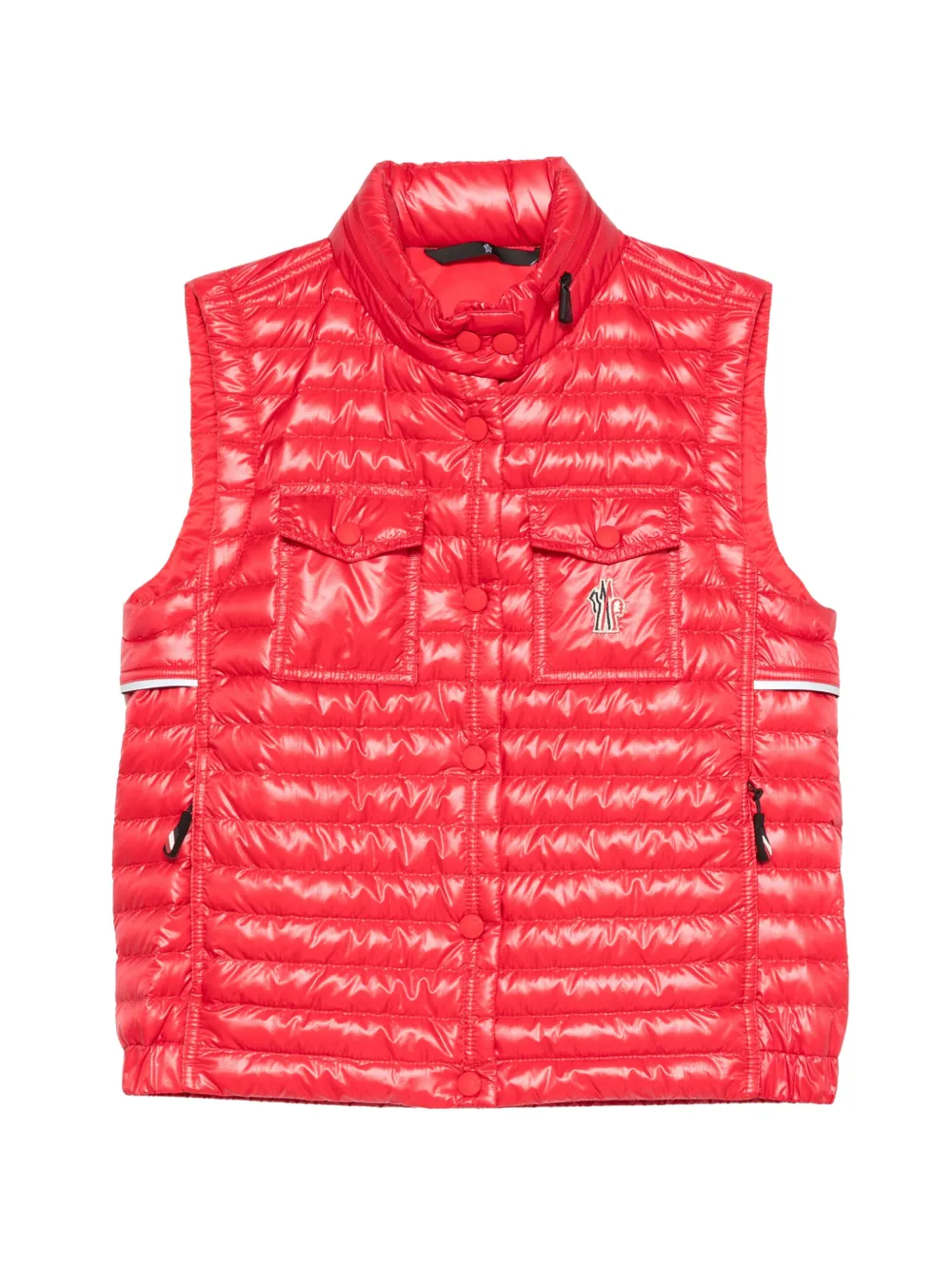 Moncler Grenoble Gumiane mouwloze bodywarmer Rood