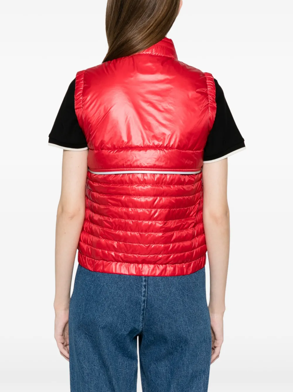 Moncler Grenoble Gumiane mouwloze bodywarmer Rood