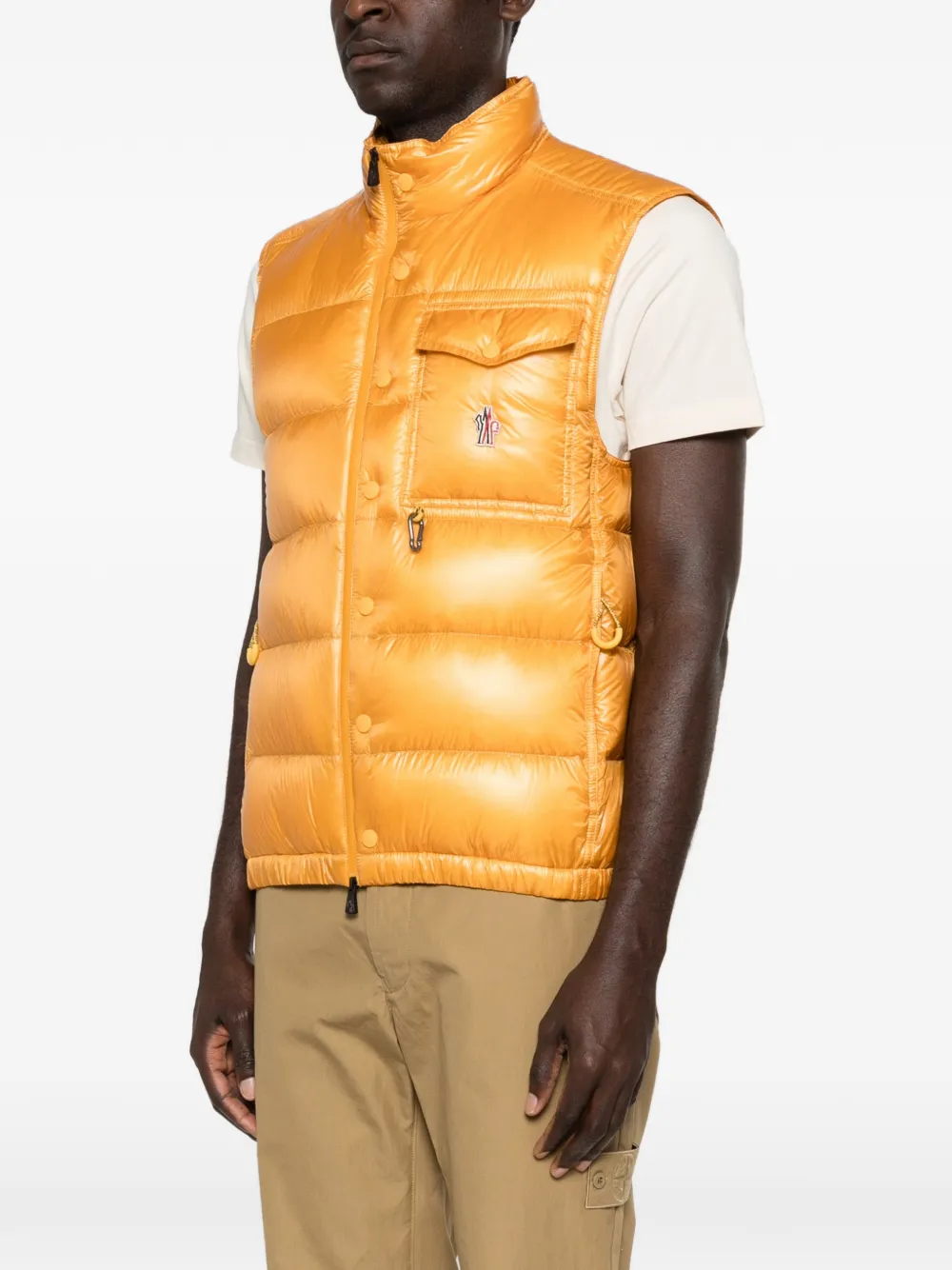 Moncler Grenoble Bodywarmer met zak Geel