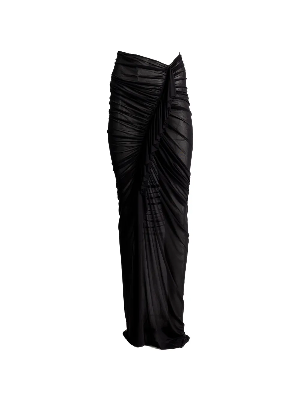 Atlein draped maxi skirt - Nero
