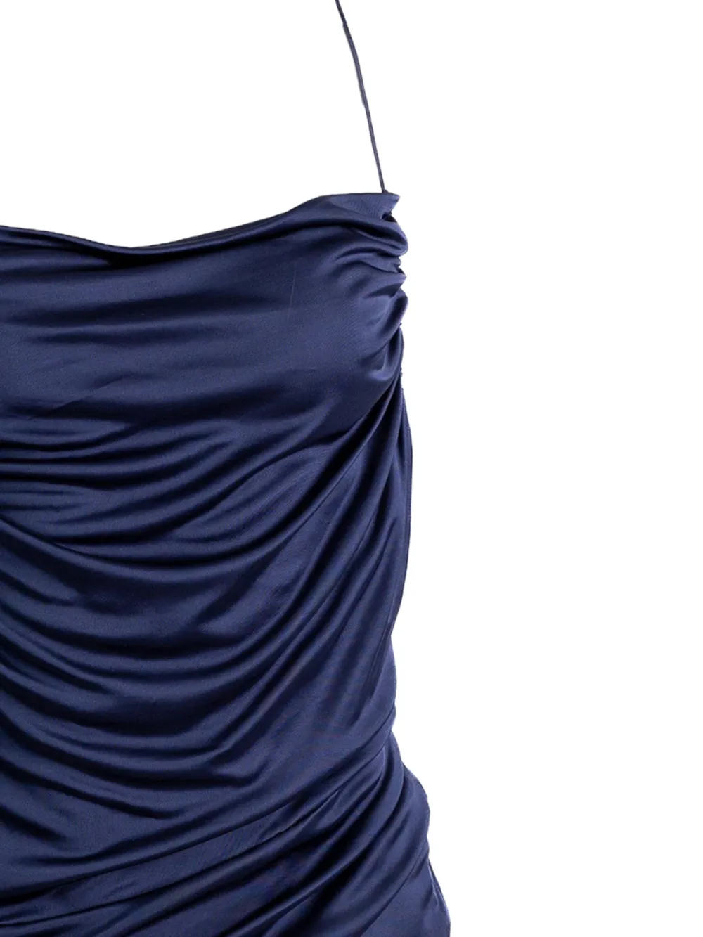  Atlein Draped Sleeveless Dress - Blue 