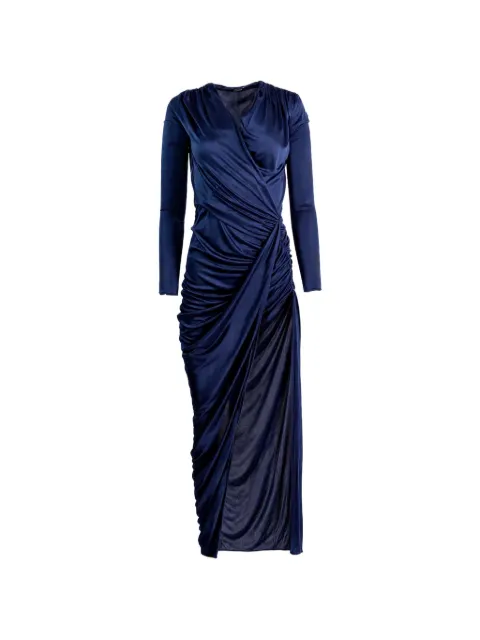 Atlein ruched long-sleeve maxi dress