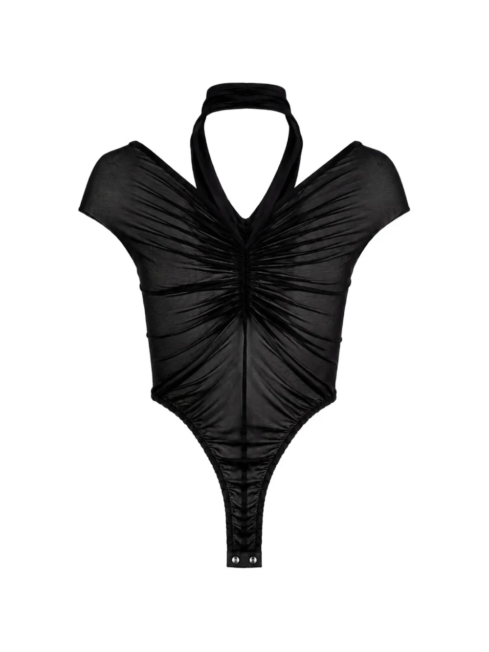 Atlein draped bodysuit Zwart