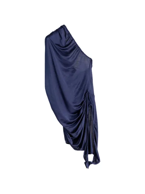 Atlein one-shoulder gathered blouse 