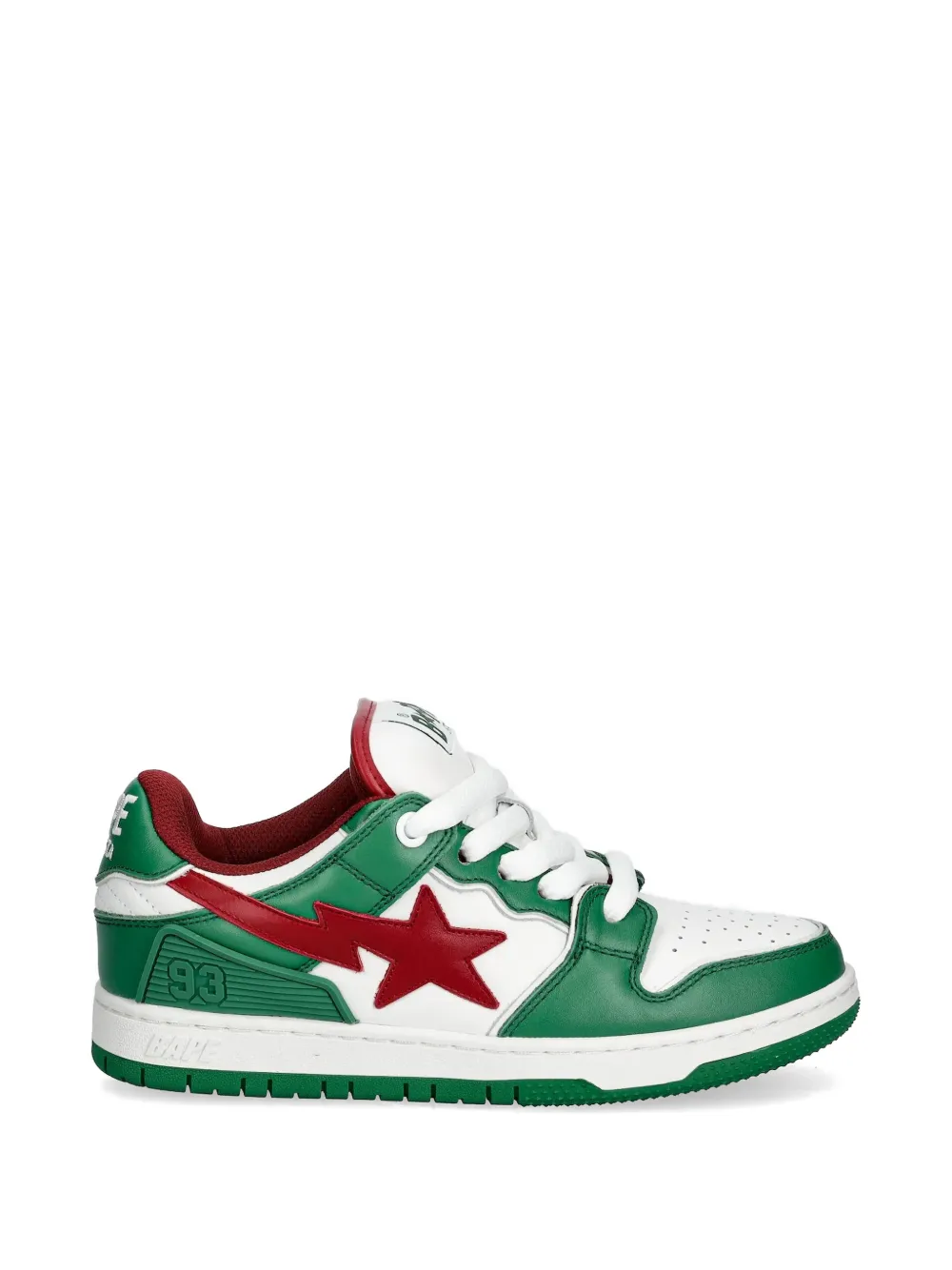 A BATHING APE Sneakers verfraaid met sterren Wit