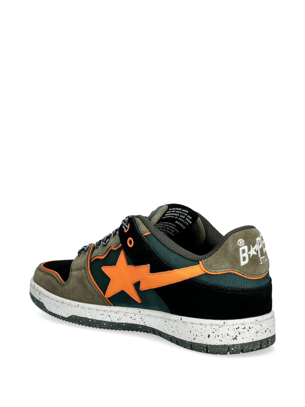 A BATHING APE Sneakers met ster-applicatie Groen
