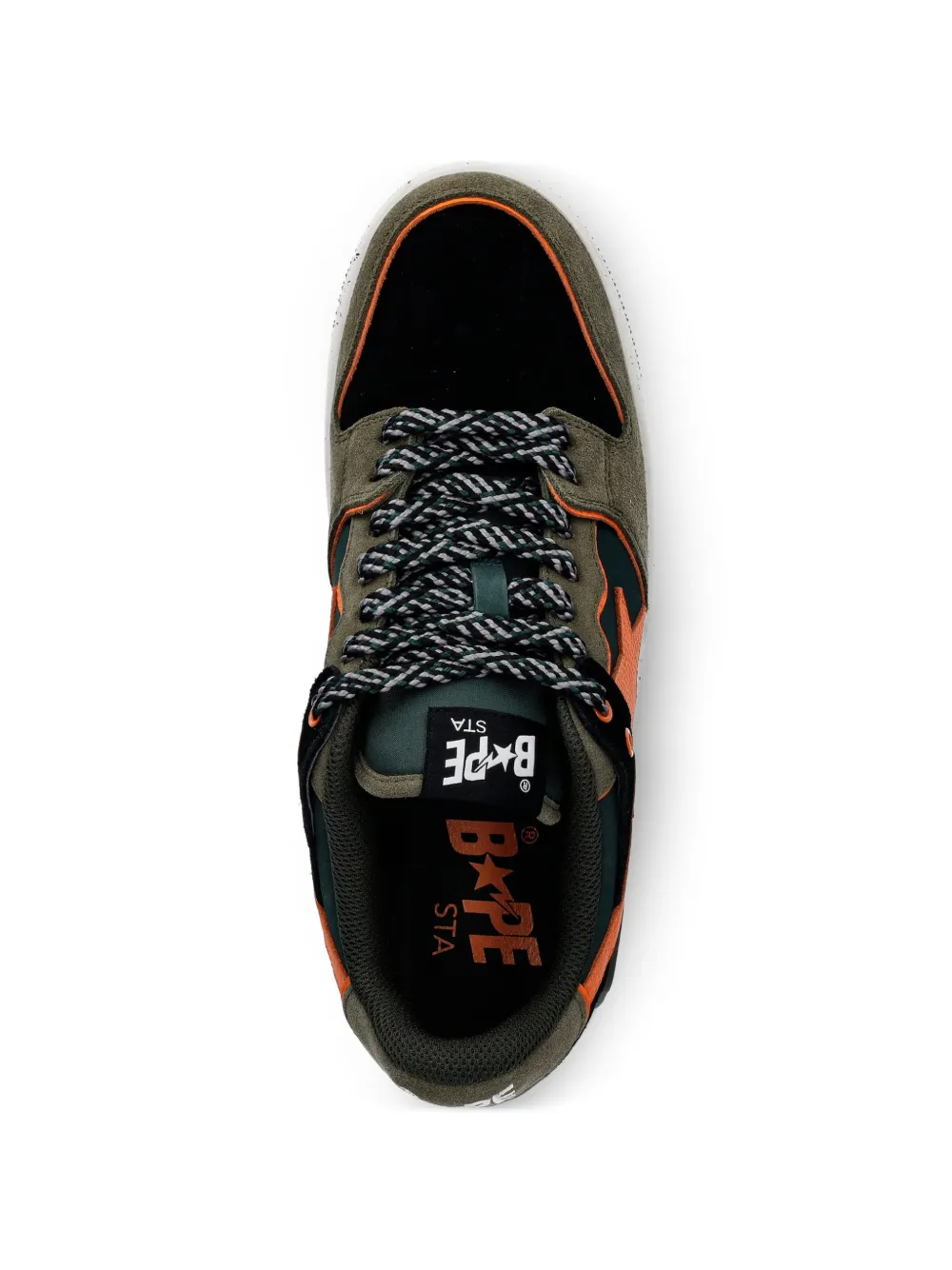 A BATHING APE Sneakers met ster-applicatie Groen