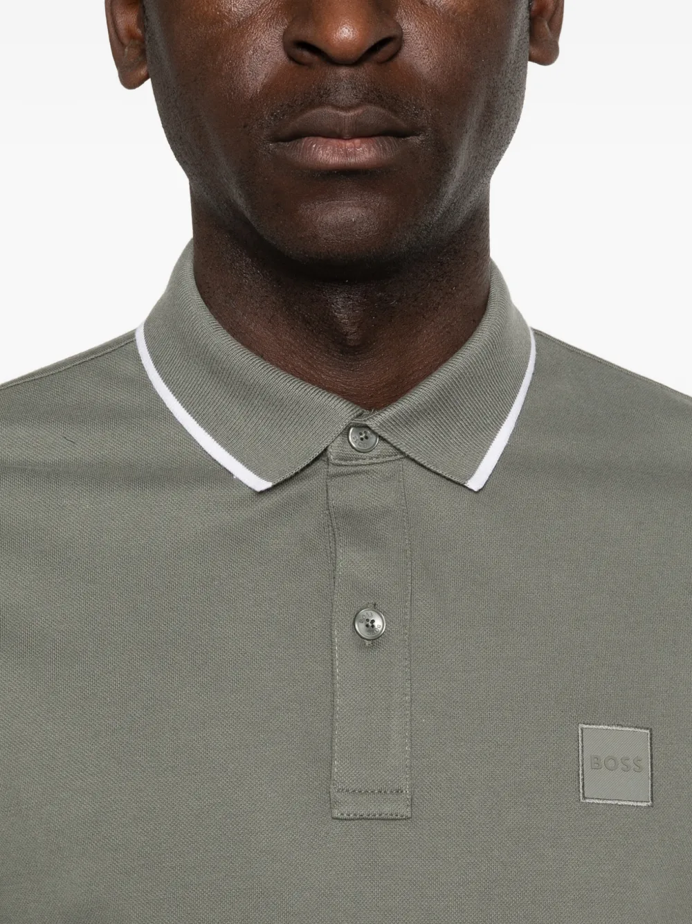 BOSS Piqué poloshirt met korte mouwen Groen