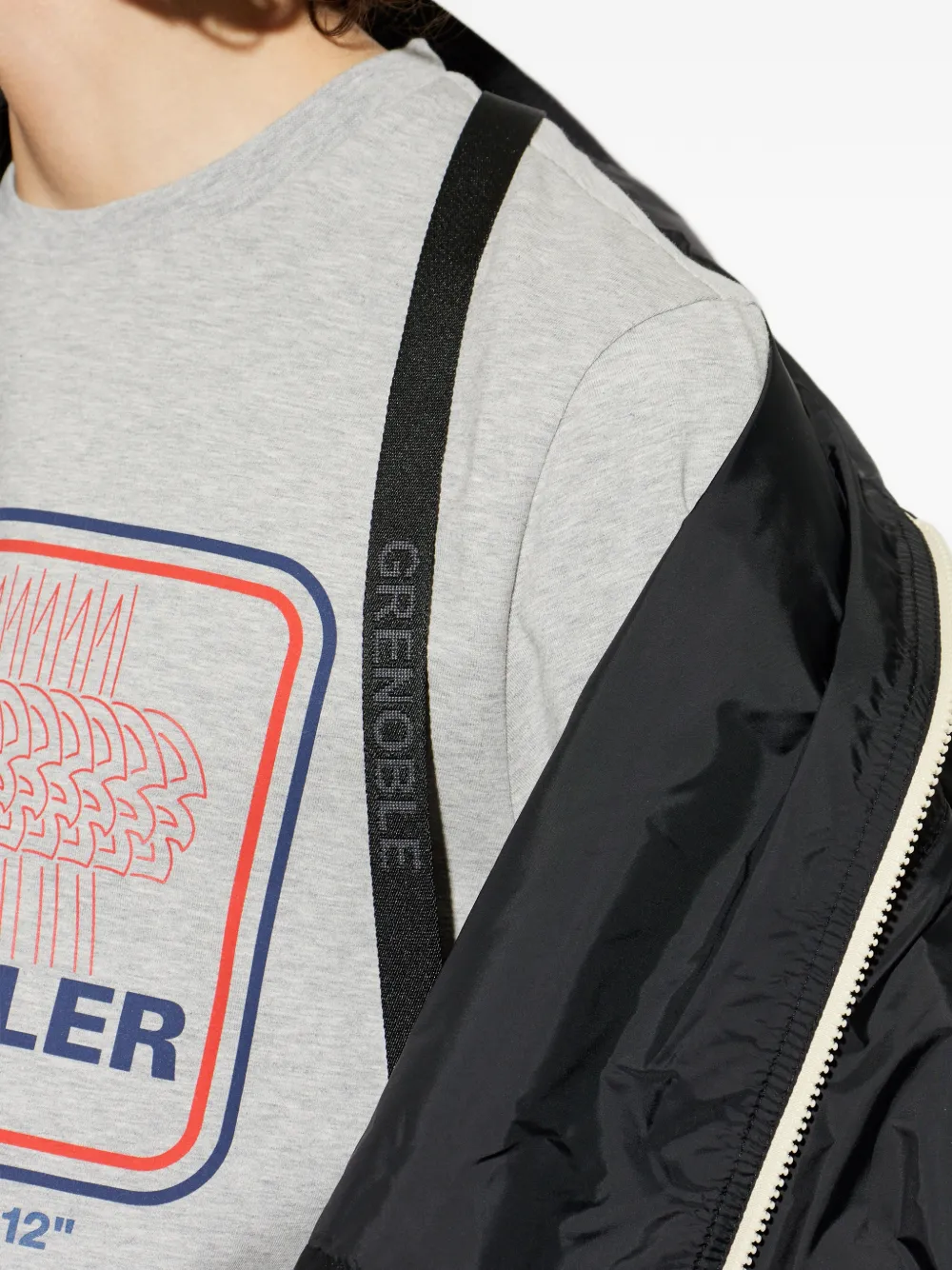 Moncler Grenoble Brive jack met ritssluiting Zwart