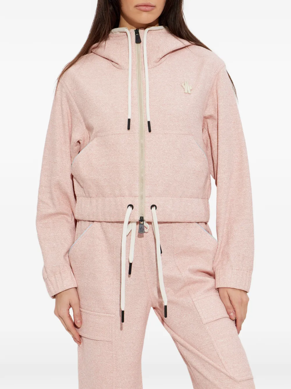  Moncler Grenoble Logo-patch Hoodie - Pink 
