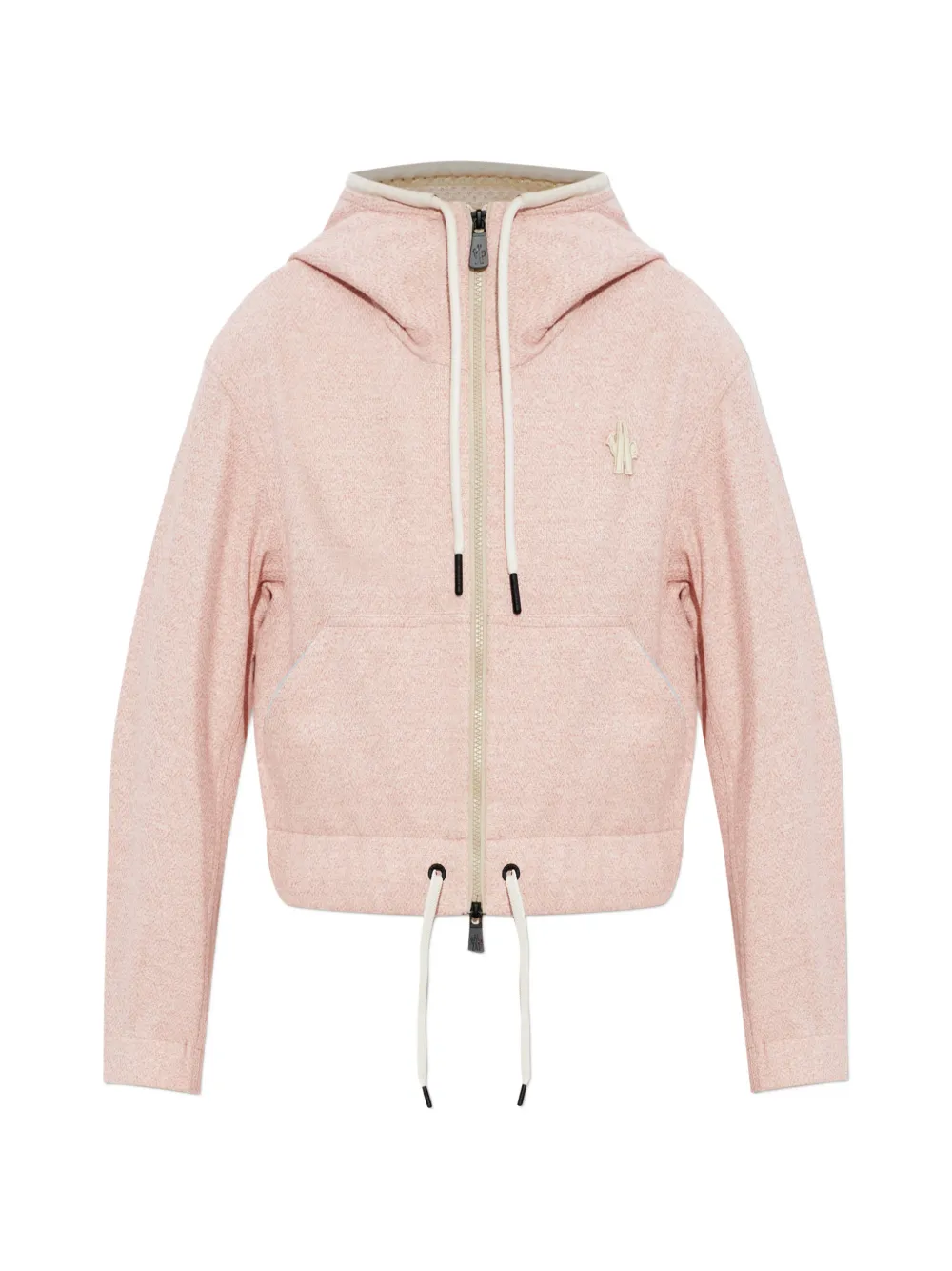 Moncler Grenoble logo-patch hoodie - Rosa