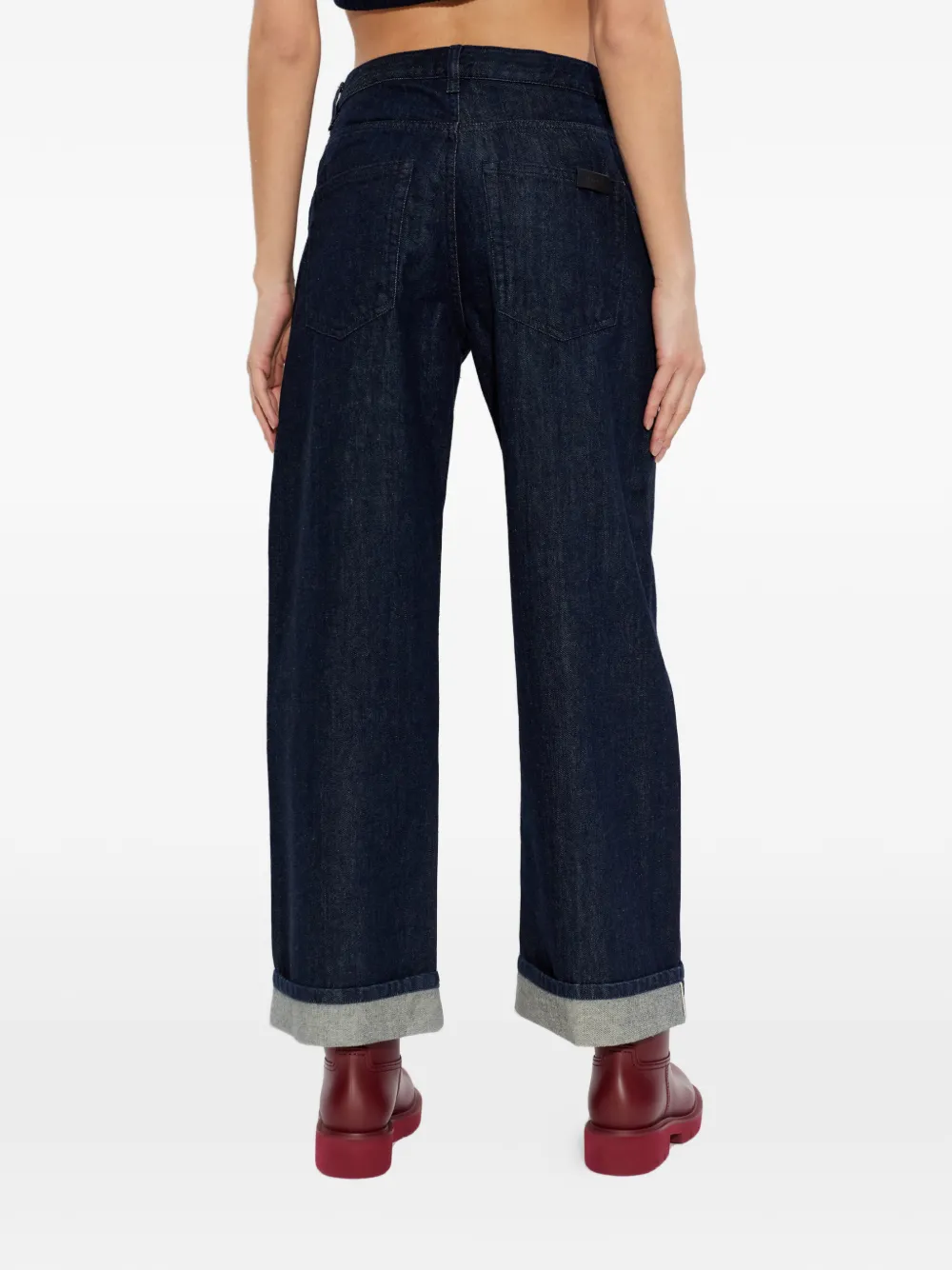 Moncler Broek met cuffs Blauw
